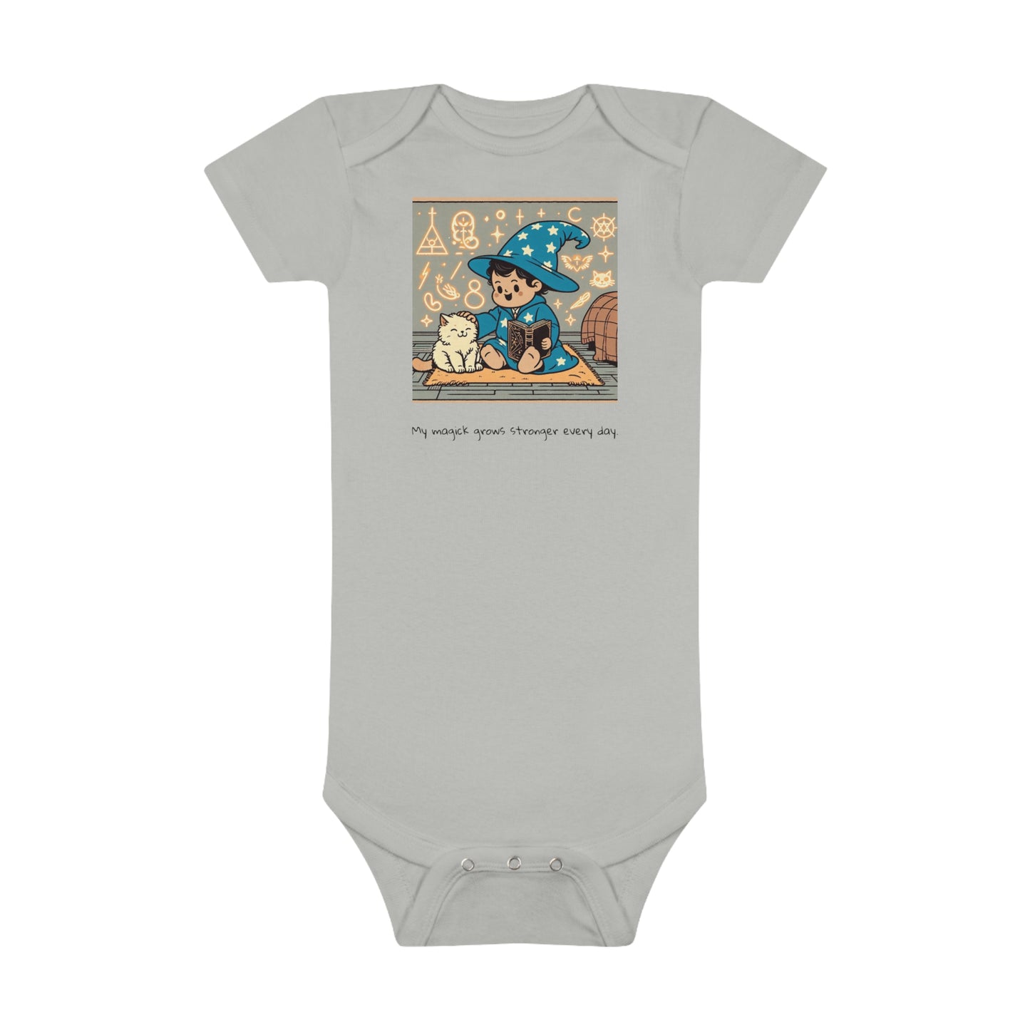 Baby "My magick grows stronger every day." Short Sleeve Onesie®