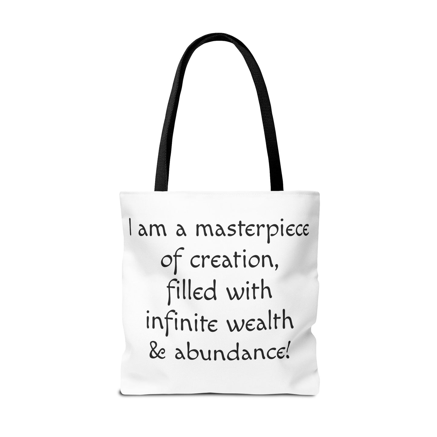 Colorful Cat Tote Bag with Crystals and Inspirational Quote