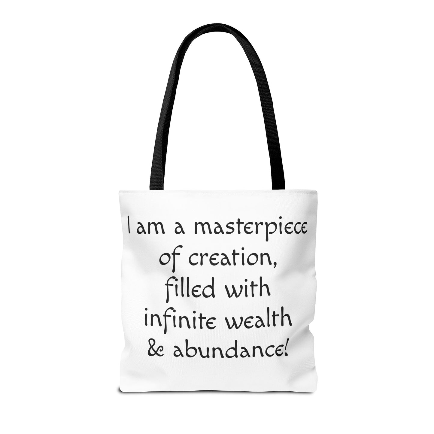 Colorful Cat Tote Bag with Crystals and Inspirational Quote