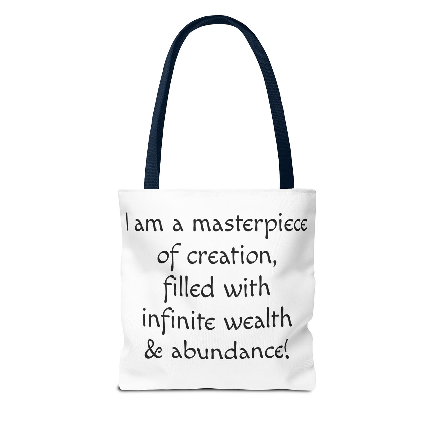 Colorful Cat Tote Bag with Crystals and Inspirational Quote