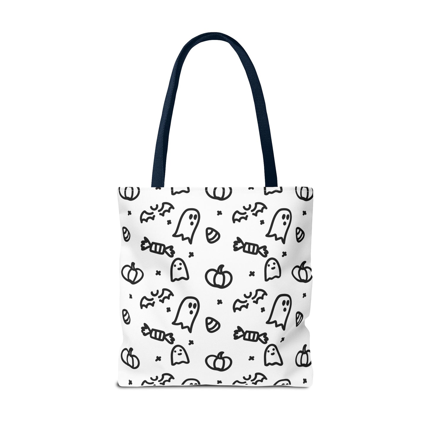 Color Your Own Trick-or-Treat Tote Bag with Cat, Bats, Candy and Pumpkins