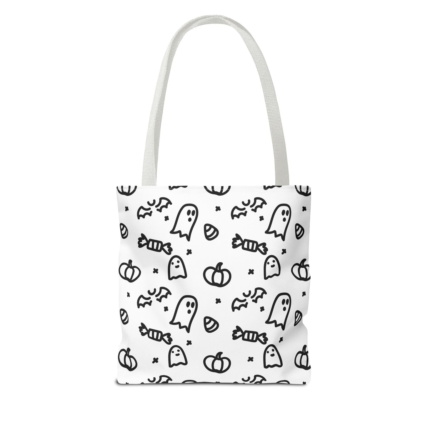 Color Your Own Trick-or-Treat Tote Bag with Cat, Bats, Candy and Pumpkins