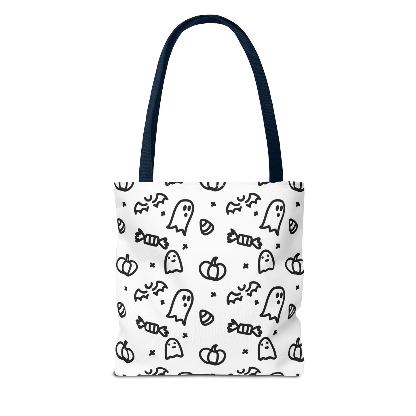 Color Your Own Trick-or-Treat Tote Bag with Cat, Bats, Candy and Pumpkins