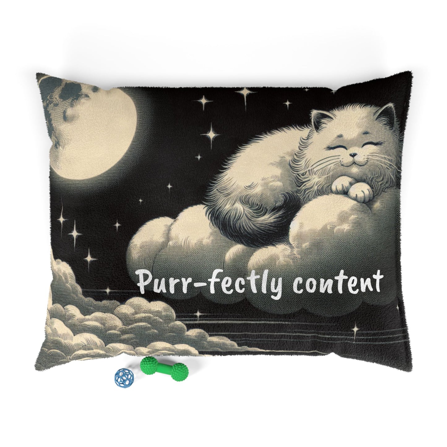 "Purr-fectly content" Pet Bed