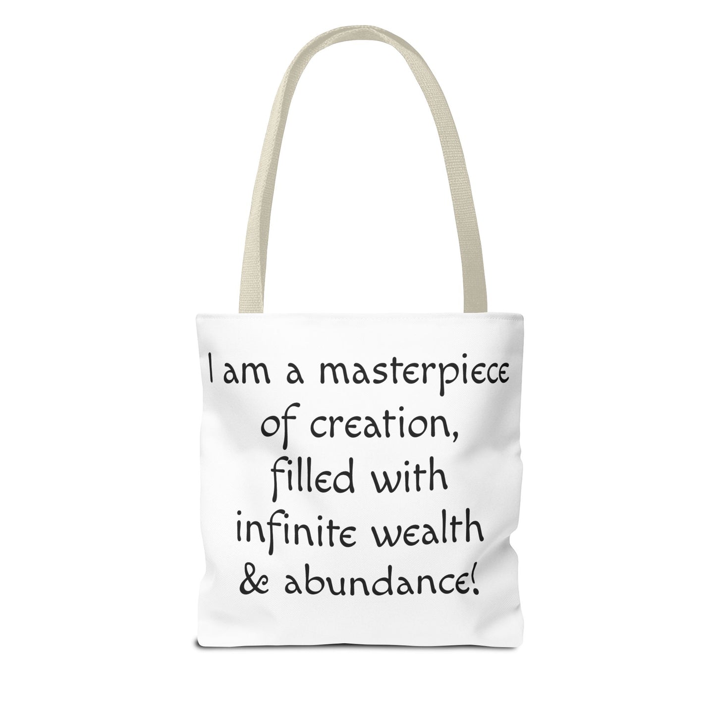 Colorful Cat Tote Bag with Crystals and Inspirational Quote