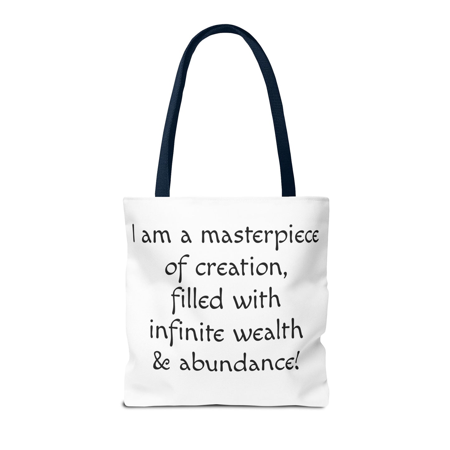 Colorful Cat Tote Bag with Crystals and Inspirational Quote