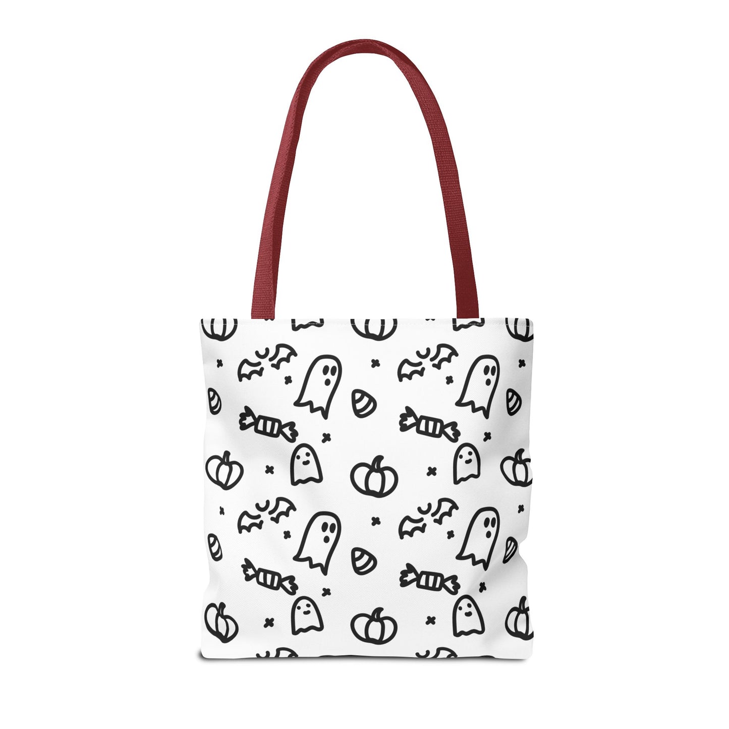 Color Your Own Trick-or-Treat Tote Bag with Cat, Bats, Candy and Pumpkins