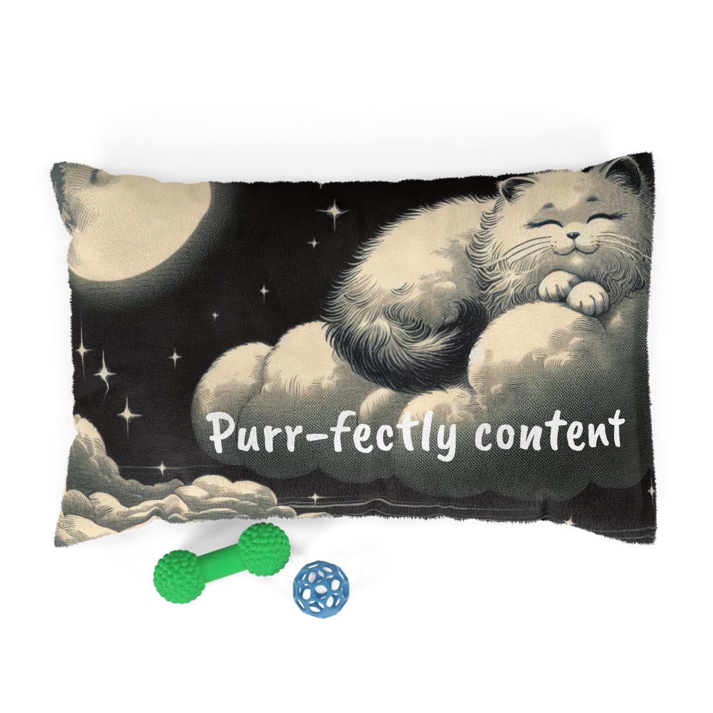 "Purr-fectly content" Pet Bed