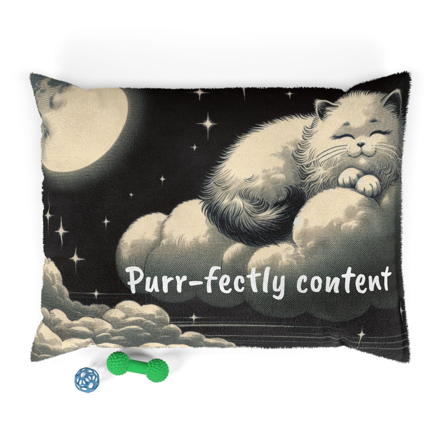 "Purr-fectly content" Pet Bed