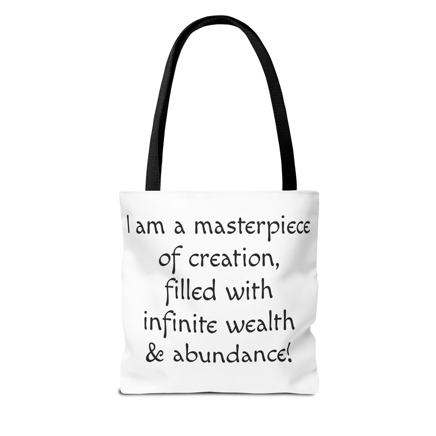 Colorful Cat Tote Bag with Crystals and Inspirational Quote